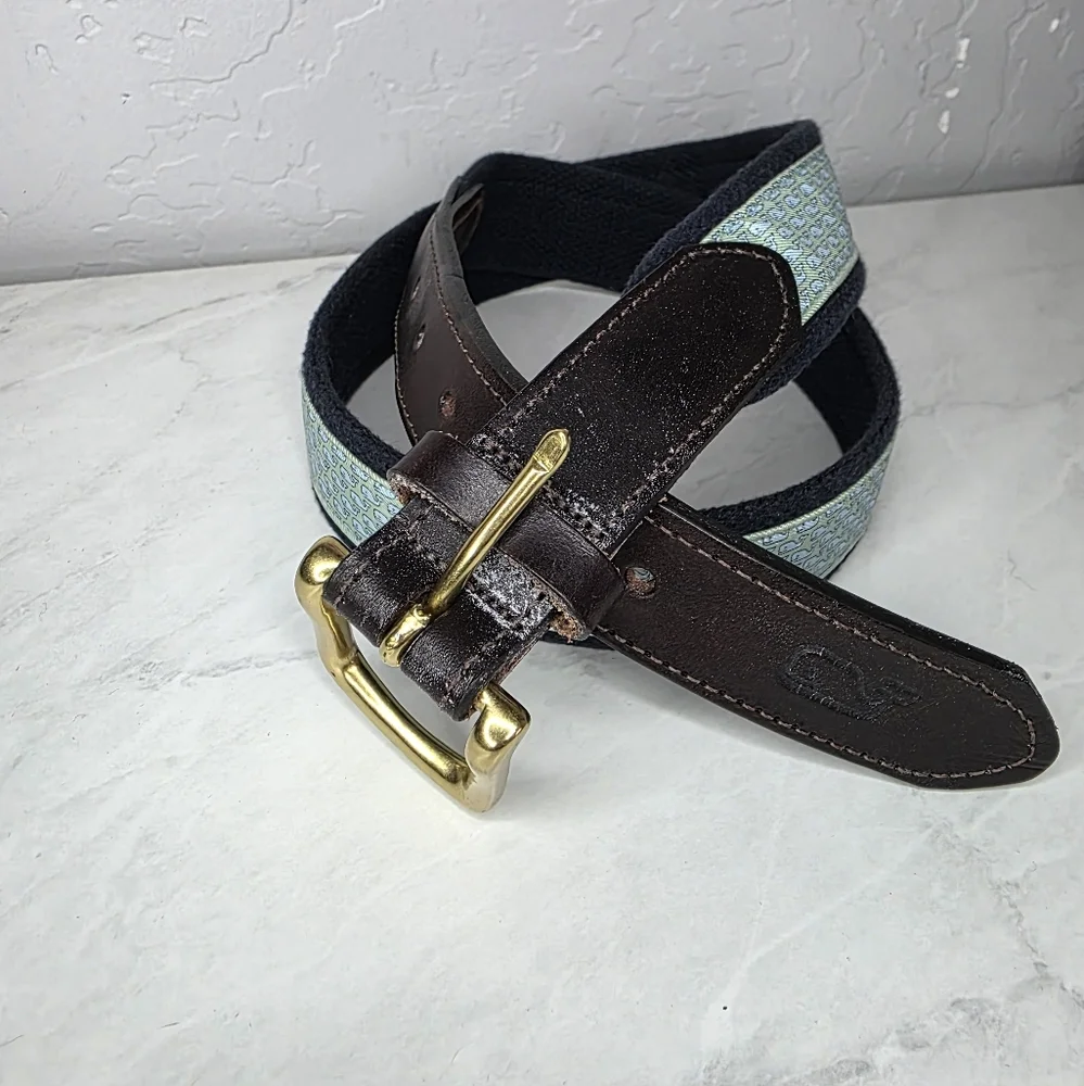 Vineyard Vines Canvas & Leather Belt